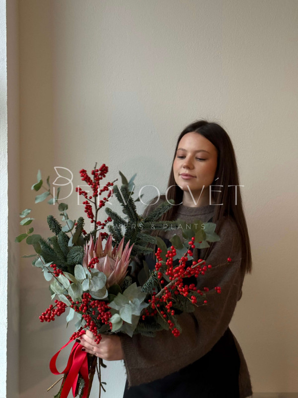 Зимний букет #110 с королевской протеей