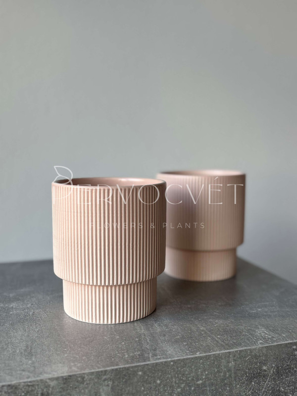 Кашпо керамическое Персиковое d 12 см