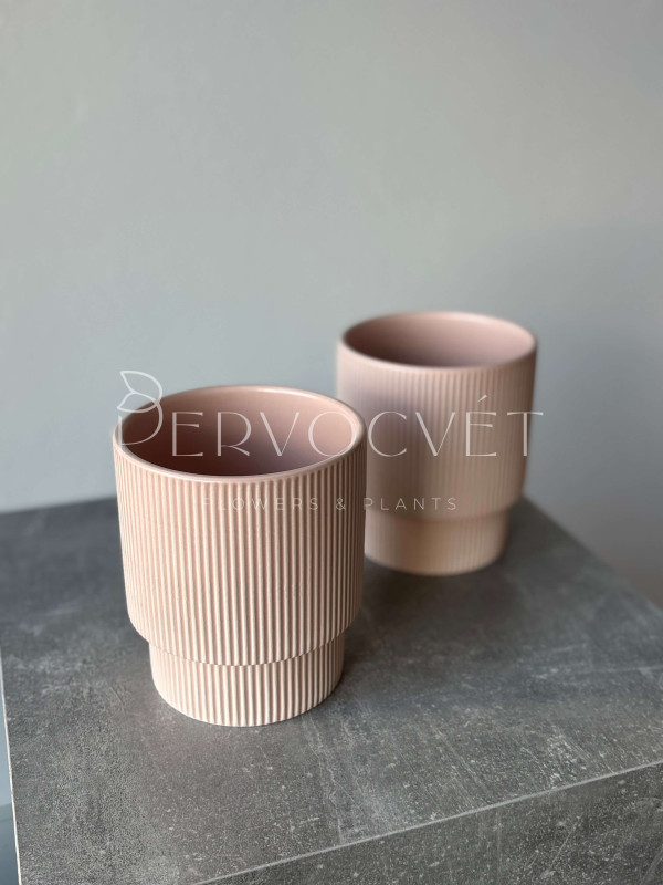 Кашпо керамическое Персиковое d 12 см