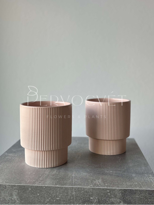 Кашпо керамическое Персиковое d 12 см