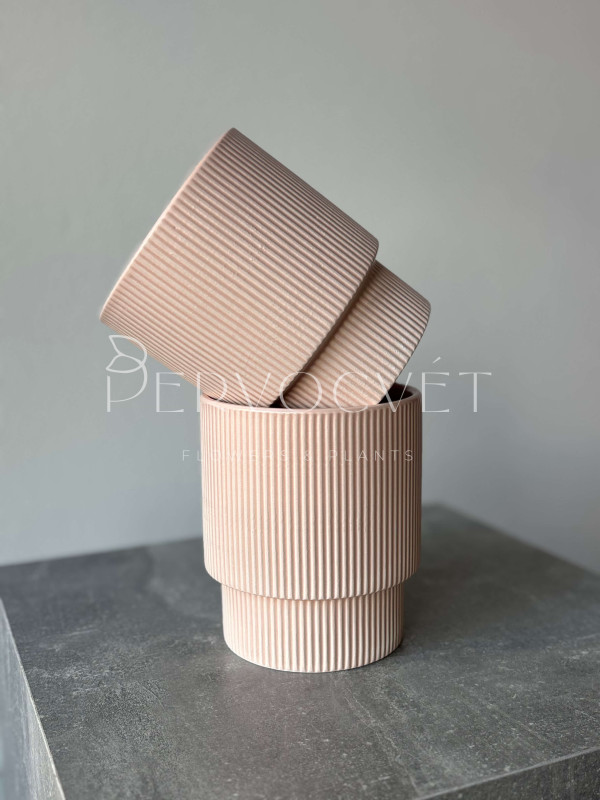 Кашпо керамическое Персиковое d 12 см