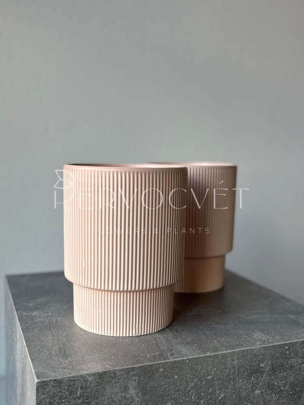 Кашпо керамическое Персиковое d 15 см