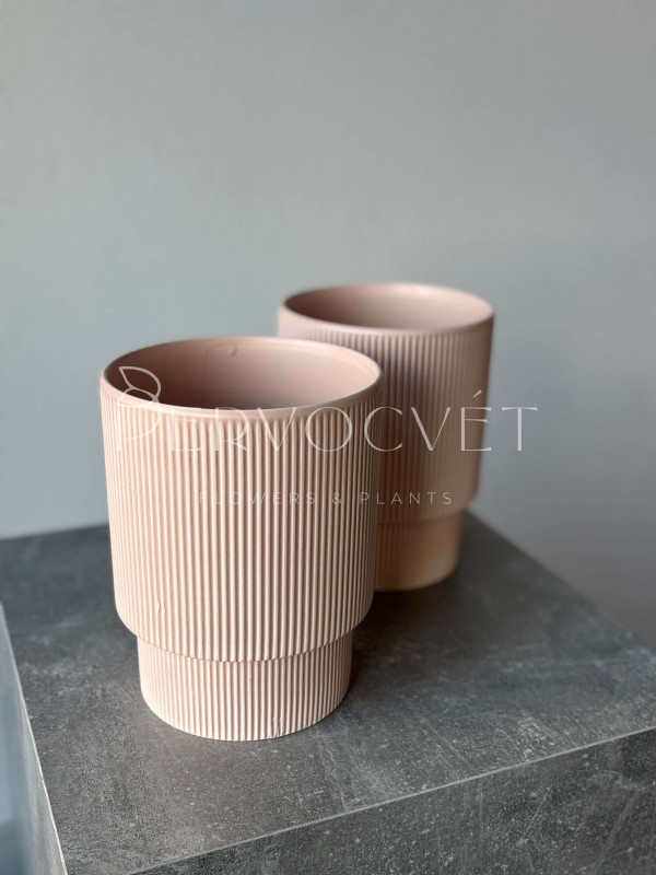 Кашпо керамическое Персиковое d 15 см