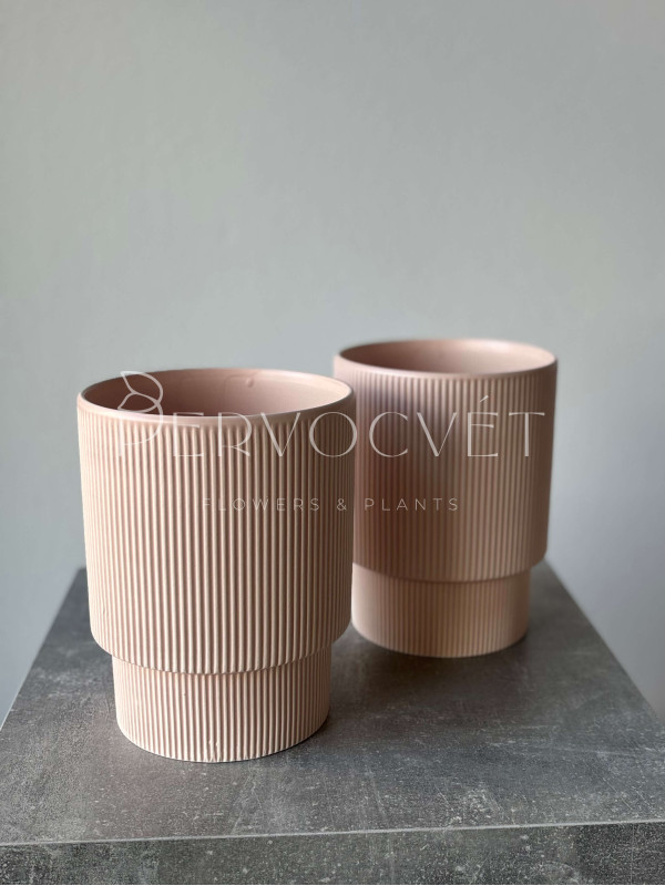 Кашпо керамическое Персиковое d 15 см