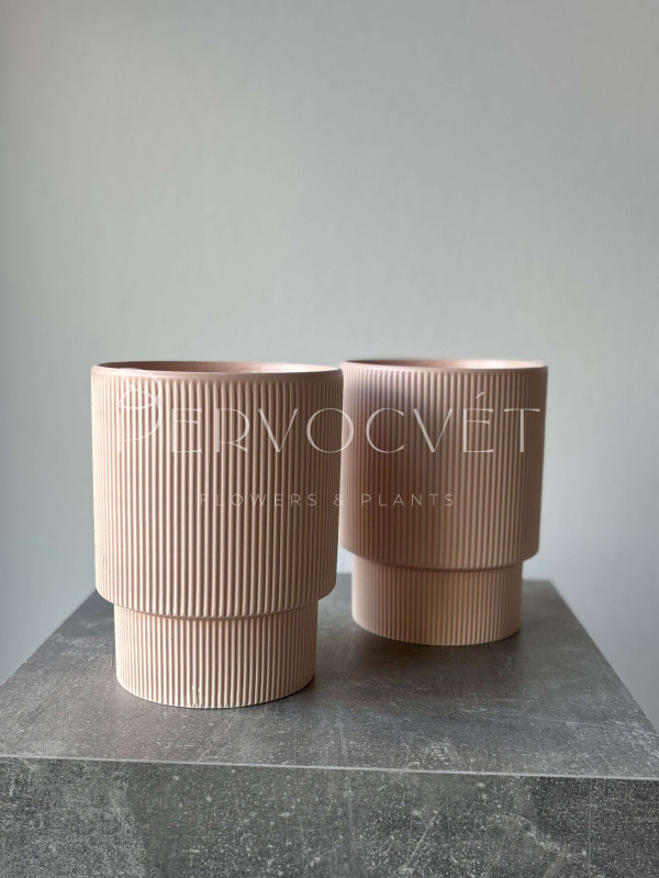 Кашпо керамическое Персиковое d 15 см