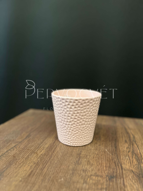 Кашпо керамическое "Нежно-розовое" d12 см