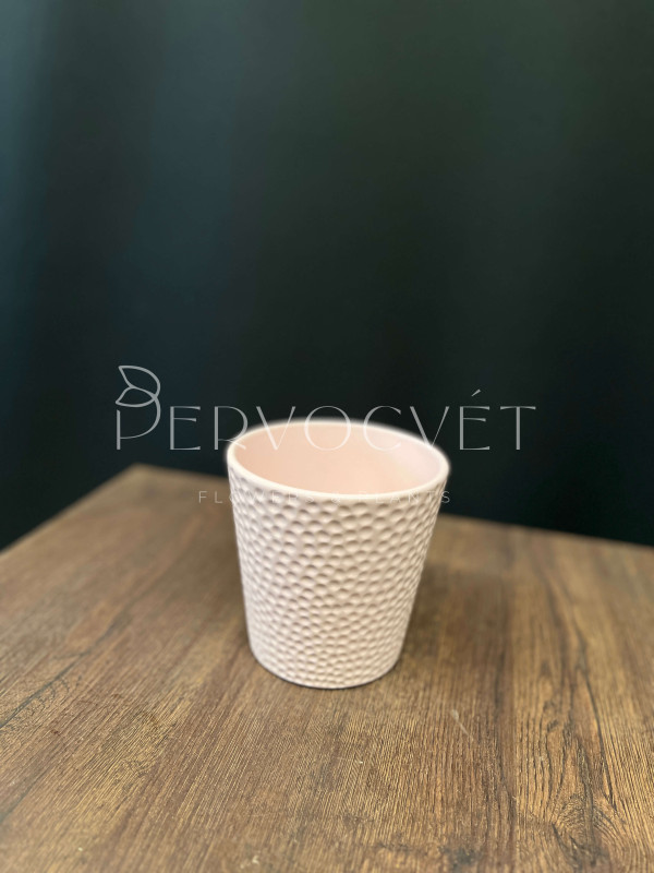 Кашпо керамическое "Нежно-розовое" d12 см