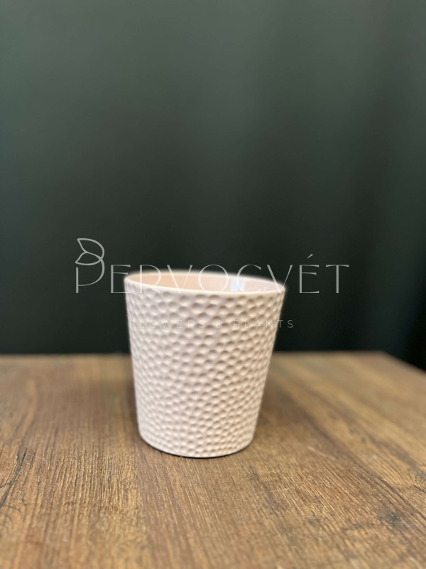 Кашпо керамическое "Нежно-розовое" d12 см