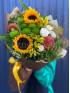 Букет #91 с подсолнухом